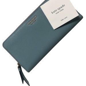 New Kate Spade Light Blue long wallet Sylvia